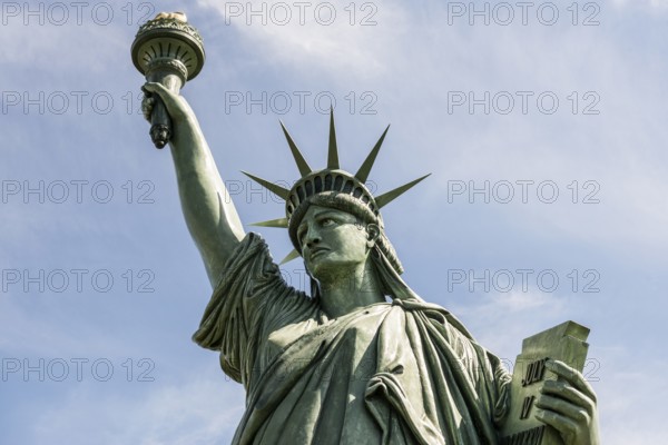Replica of the Statue of Liberty by Frédéric Auguste Bartholdi, Colmar, Alsace, Bas-Rhin, France,