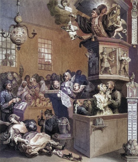 Credulity Superstition and Fanaticism Engraved by C Mottram after Hogarth from The Works of Hogarth