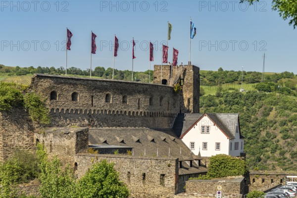 The ruins of Rheinfels Castle in St, Goar, World Heritage Upper Middle Rhine Valley,