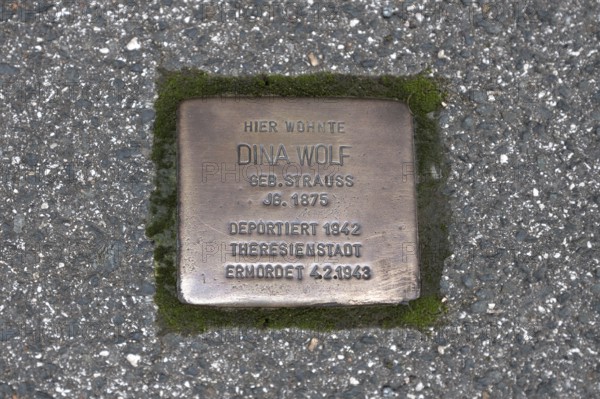 Stumbling stone, remembrance of Jewish fellow citizens who were persecuted, murdered and deported