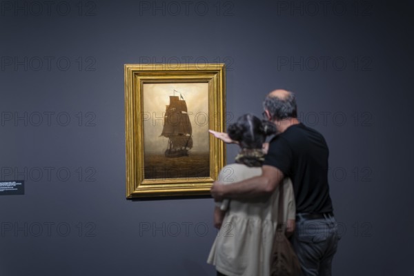 Anniversary exhibition on Caspar David Friedrich at the Albertinum. The painting Sailing Ship in