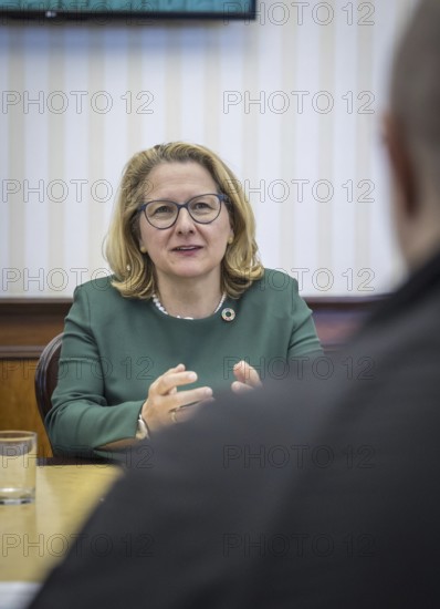 Svenja Schulze (SPD), Federal Minister for Economic Cooperation and Development, pictured during