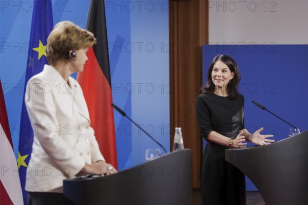 Annalena Bärbock (Alliance 90/The Greens), Federal Foreign Minister, at a joint press conference