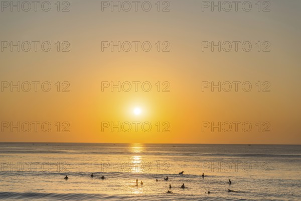 Surfer in the sea, beach, holiday, sunset, travel, beach holiday, tourism, evening sun, evening