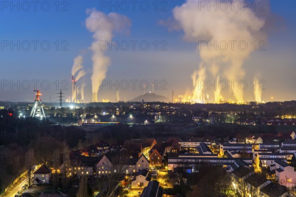 UNIPER coal-fired power plant Gelsenkirchen-Scholven, power plant units and cooling towers,
