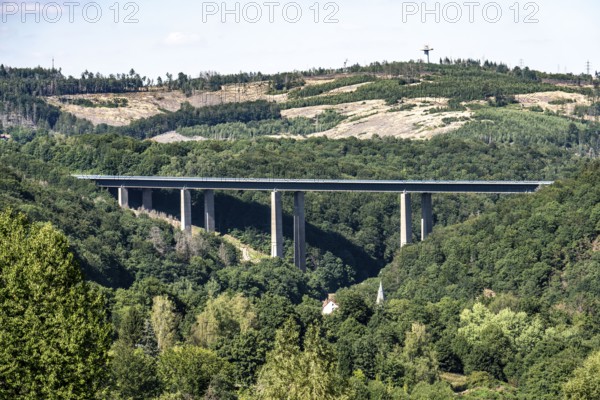A45 motorway, the Rahmede viaduct, which is totally closed due to massive damage to the supporting