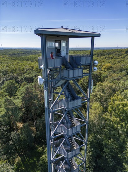 Fire watch tower on the Rennberg, near Flaesheim, Haltern am See, in the Haard forest area, one of