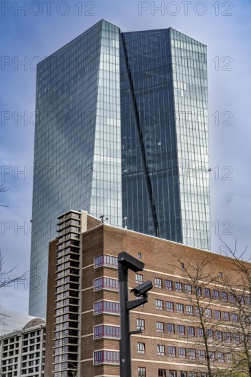 Building of the European Central Bank, ECB, in Frankfurt am Main, Skyline, Hesse, Germany, Europe