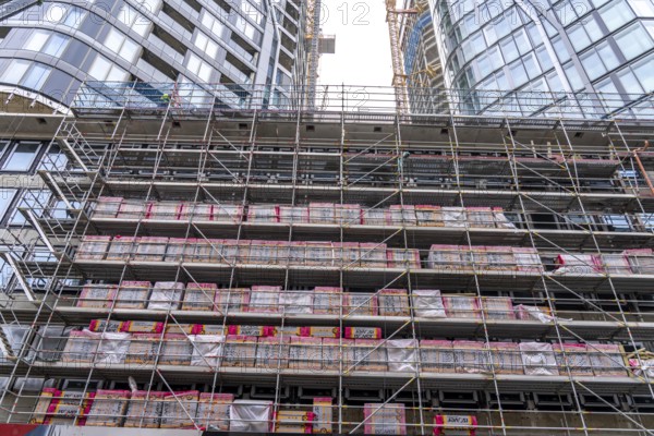 Construction site of the FOUR construction project, 4 high-rise towers at Roßmarkt in Frankfurt am