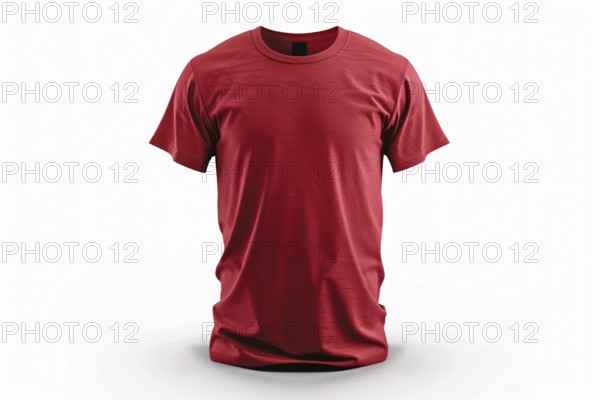 Red T-Shirt on white background. KI generiert, generiert, AI generated