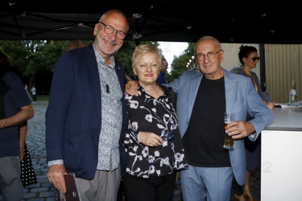 Rüdiger Portius, Renate Künast and Holger Klotzbach arriving for the anniversary premiere of