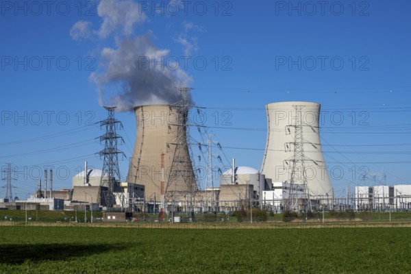 The Doel nuclear power plant on the Scheldt, one of two nuclear power plants in Belgium, consists