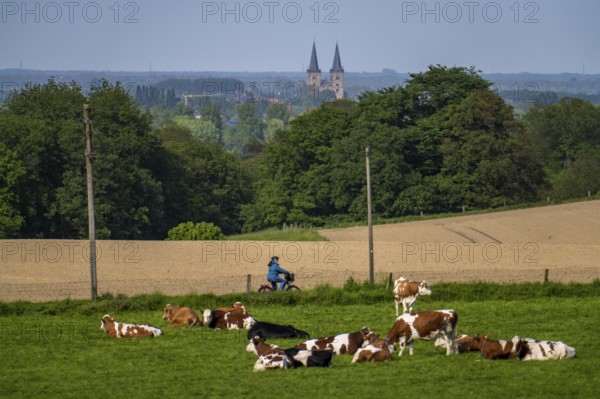 Sonsbecker Schweiz, part of the Lower Rhine mountain range, an end moraine pushed up during the