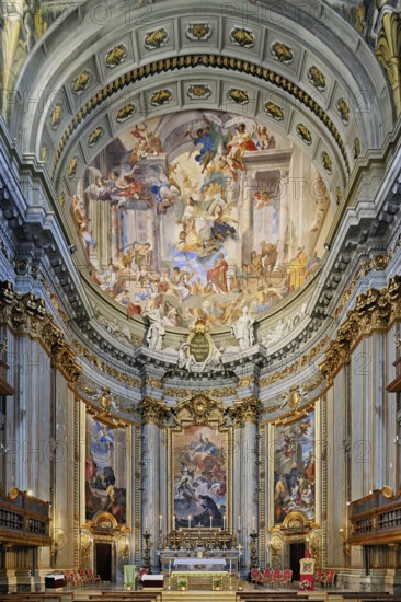 Interior view, nave, Chiesa di Sant Ignazio di Loyola, Rome, Lazio, Italy, Europe