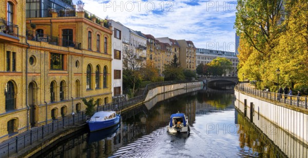 Boats and ships on the Fischerinsel, Berlin, Germany, Europe
