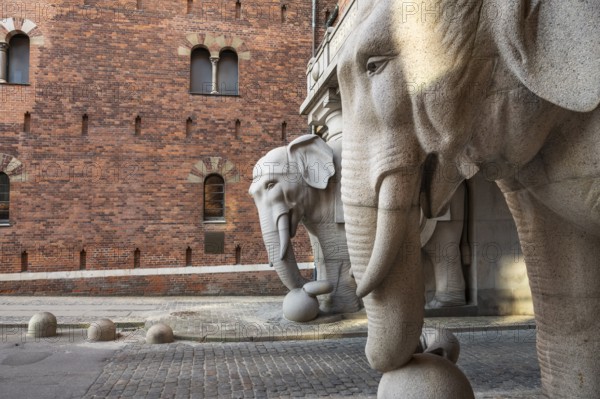 Monumental stone elephants, Elephant Gate or Elephant Portal or Elefantporten, designed by