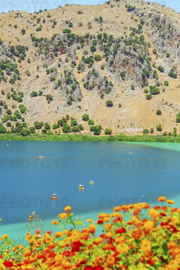 Lake Kournas, Georgioupolis, Chania, Crete, Greek Islands, Greece, Europe