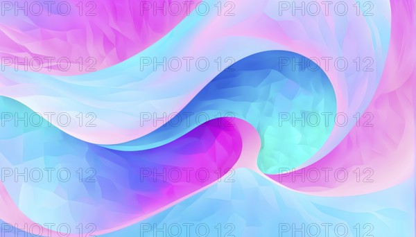 Iridescent neon background, Holographic Abstract soft pastel colors backdrop, AI generated