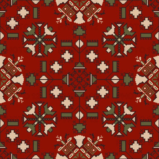 Traditional Bulgarian embroidery vector pattern