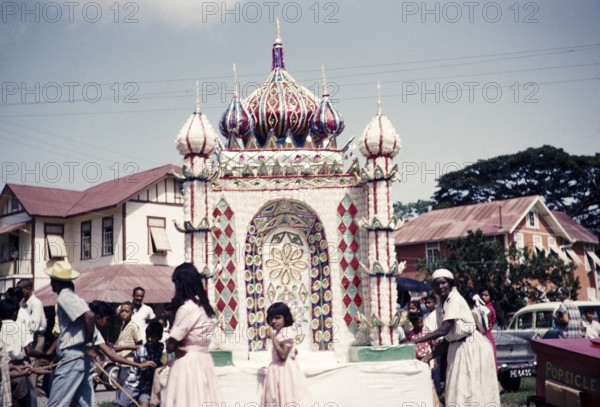 Hosay celebration, also Husayn or Hussein, Shia Muslim remembrance of Muharram, drumming and