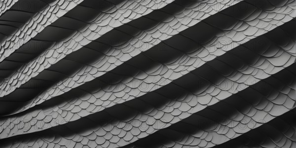 Abstract composition of shark skin texture with repetitive patterns, AI generated