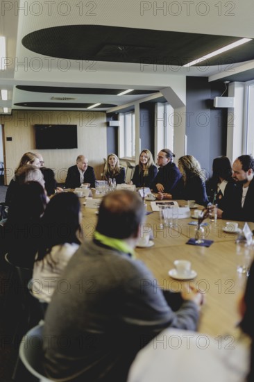 Olaf Scholz (SPD), Federal Chancellor, at a meeting with migrants and people involved in the field