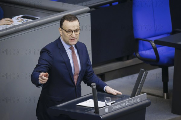 Jens Spahn, MdB, CDU, speaks in the German Bundestag. Berlin, 01.02.2024