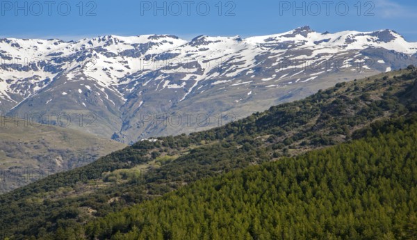 Landscape of Sierra Nevada Mountains in the High Alpujarras, near Capileira, Granada Province,