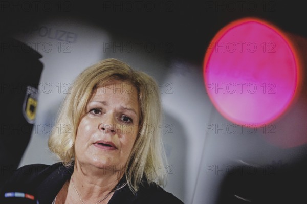 Nancy Faeser (SPD), Federal Minister of the Interior and Home Affairs, in a press statement on the