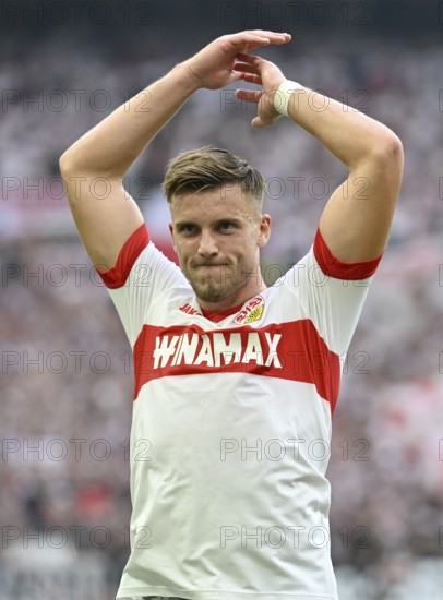 Goal celebration Ermedin Demirovic VfB Stuttgart (09) MHPArena, MHP Arena Stuttgart,