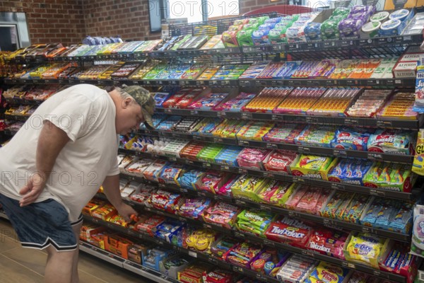 Romulus, Michigan USA, 27 August 2024, Candy was on sale as Sheetz opened its first Michigan gas