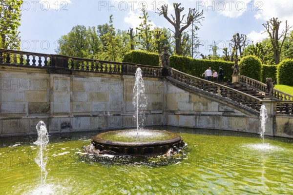 The Grosssedlitz Baroque Garden with the Friedrich Palace is located on a hill on the left bank of