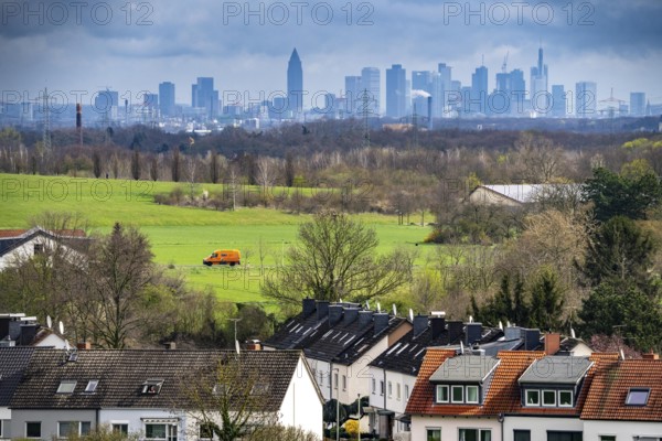 View from the village of Weilbach, a district of Flörsheim am Main in the Main-Taunus district of