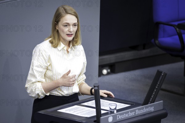 Ria Schröder, FDP, Member of the Bundestag, delivers a speech on agenda item 7 Amendment to the