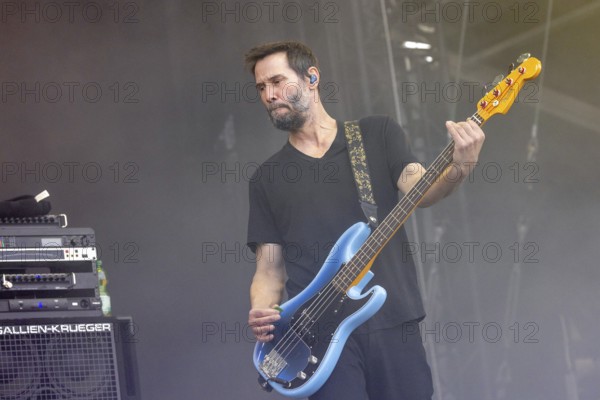 Adenau, Germany, 8.6.2024: Dogstar (bass, Keanu Reeves) play at Rock am Ring. The festival takes