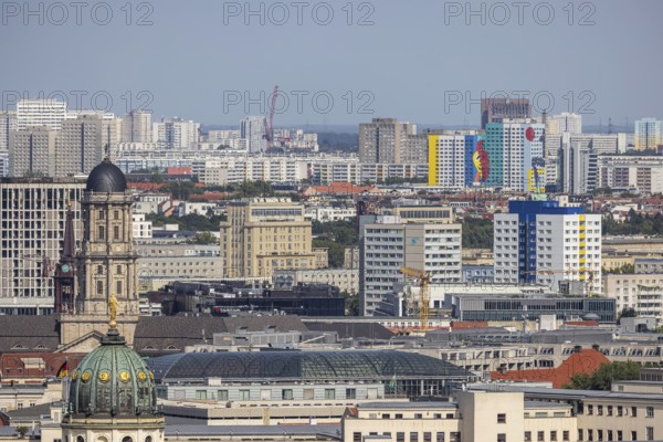 East Berlin with prefabricated buildings. View from the panorama point Kollhoff-Tower at Potsdamer
