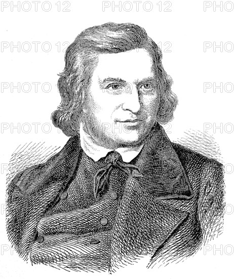 August Heinrich Hoffmann, known as Hoffmann von Fallersleben, 2 April 1798, 19 January 1874, a