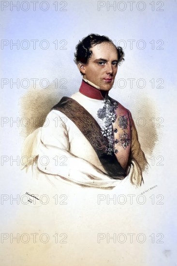 Viktor von Zichy-Ferraris (1806-1846), Count, Dragoon Colonel, Historical, digitally restored