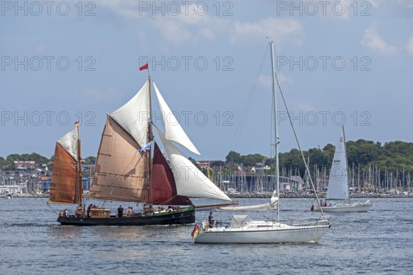 Sailing ship Seestern, sailing boats, Laboe, Kieler Woche, Kiel Fjord, Kiel, Schleswig-Holstein,