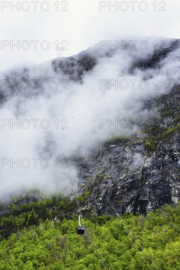 LOEN Skylift and Mountains, Olden, Innvikfjorden, Norway, Europe