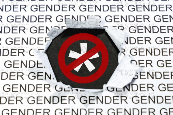 Gender ban Gender ban Gendering with a gender star as a symbol for gender-appropriate language