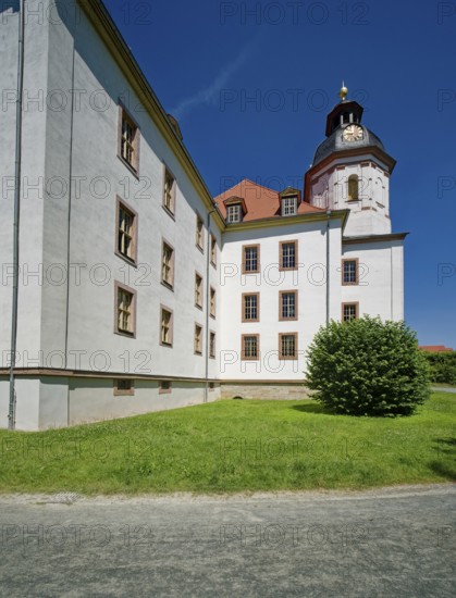 Baroque church, baroque castle church of St Trinitatis at Christiansburg Castle, castle park,