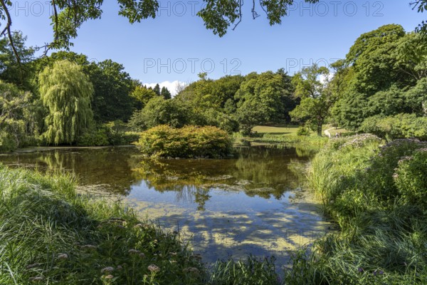 Liselund Slotspark, landscape garden of Liselund Castle Country House, Mön Island, Denmark, Europe