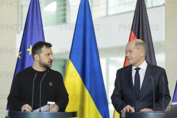 Volodymyr Zelensky (President of Ukraine) and Olaf Scholz (Chancellor of the Federal Republic of