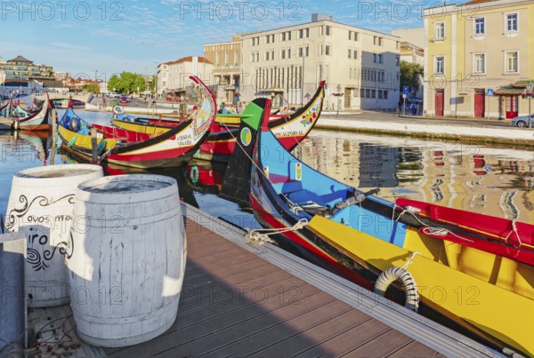 Moliceiro boats, Aveiro, Portugal, Europe