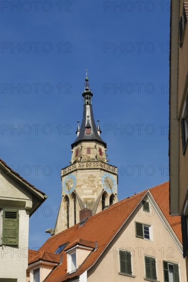 Houses, at the back collegiate church zu St. Georg, Protestant parish church, church, sacred