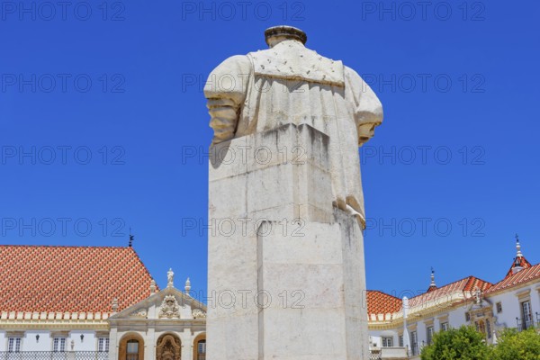 Statue of King Joao III, University of Coimbra, Coimbra, Coimbra district, Centro Region, Portugal,