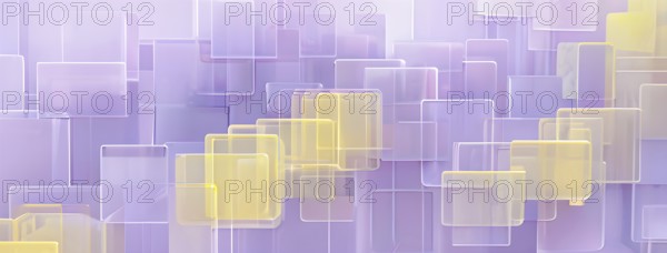 Layers of translucent squares moving in a synchronized flow, resembling dynamic data visualization,