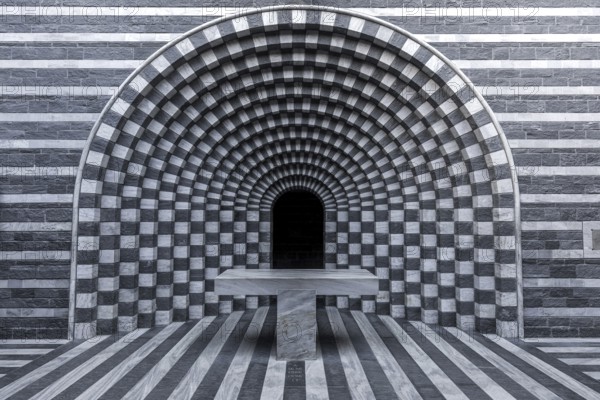 Chiesa di San Giovanni Battista, interior view, architect Mario Botta, Mogno, near Fusio,