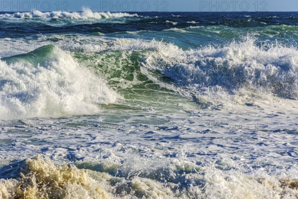 Waves on a rough sea day at Ipanema beach in Rio de Janeiro Rio de Janeiro, Ipanema beach, RJ,